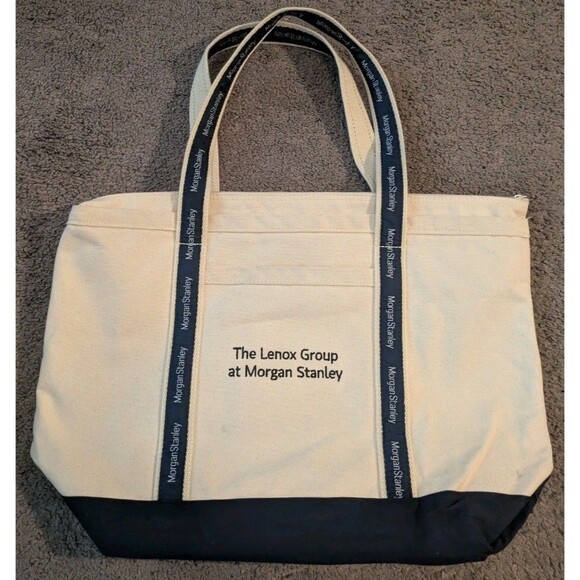 Scarborough & Tweed Morgan Stanley Canvas Tote Bag Made in USA - Picture 1 of 7